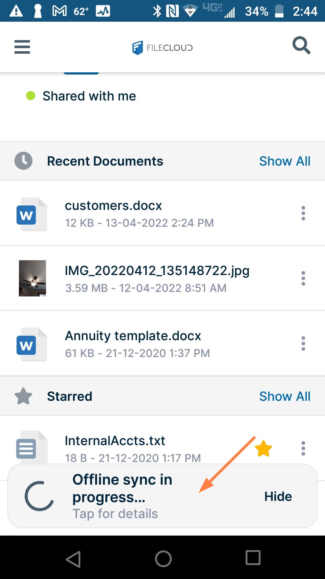 Offline Sync in progress.jpg