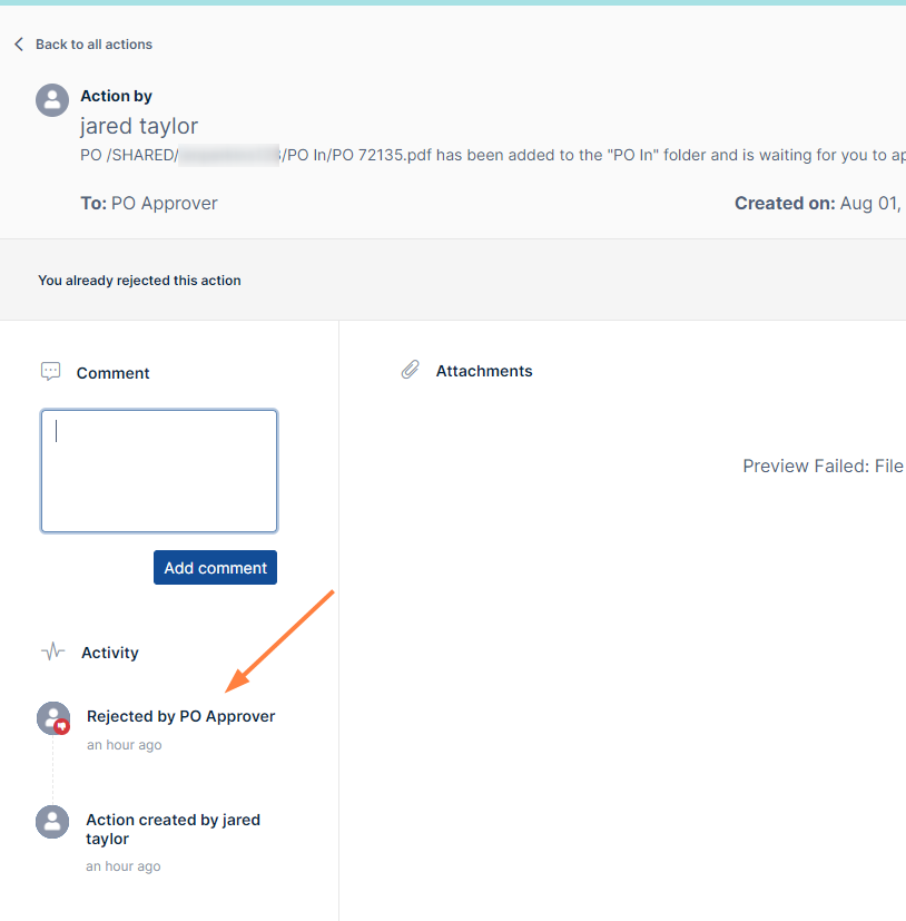 PORejected In Actions.png