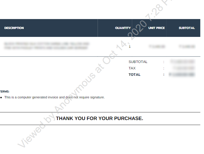 Watermark on document preview