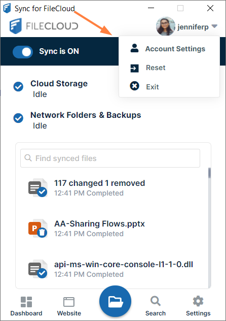 Sync Dropdown.png